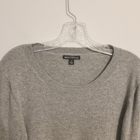 J. Crew Mercantile | Men's Gray Wool Blend Round Neck Sweater (Size Large) - Picture 3 of 13